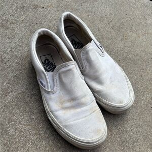 Vans Men's Off-White Slip-On Sneakers
